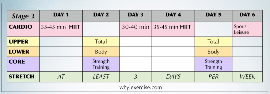 Free exercise program: workout calendar plus a guide to exercise.