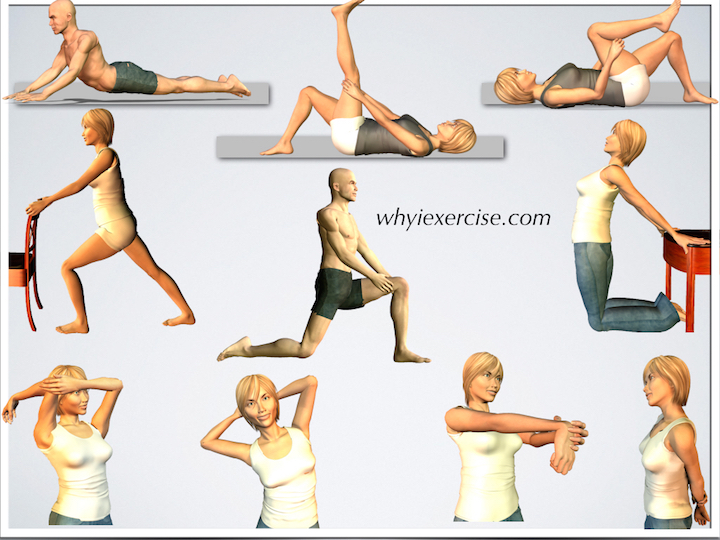 Home stretching exercises: Relieve muscle tension, prepare for a