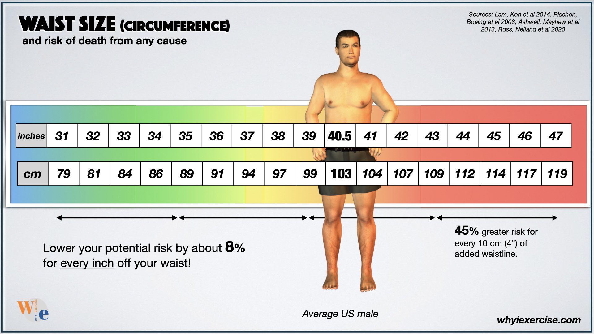 waist size and health benefits for men